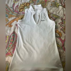 Nike Dri-Fit Golf Tank with Collar White XS